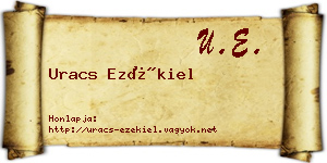 Uracs Ezékiel névjegykártya